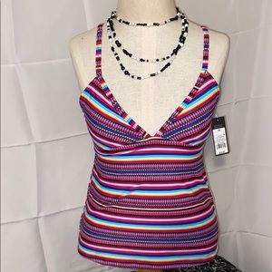NWT Mossimo Striped Tankini Womens sz XS